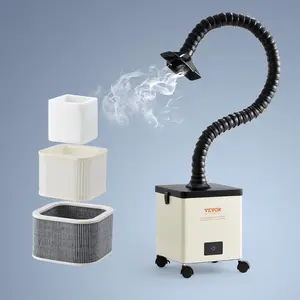 VEVOR Solder Fume Extractor, 100W Soldering Smoke Extractor with 3-Stage Filters, 240 m³/h Strong Suction Smoke Absorber and Purifier for Soldering, DIY Welding, Engraving, Salon