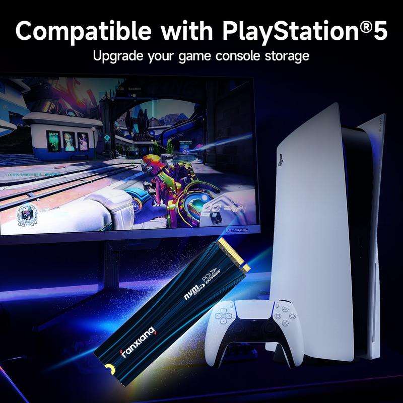 FANXIANG S880E/S880ER 4TB SSD M.2 NVMe PCIe Gen4 Gaming SSD M.2 2280, Up to 7100MB/s Compatible with PS5, Internal Solid State Drive for Gamers, Professionals, Creators