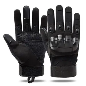 Tactical Full-Finger Gloves - Soft Knuckle Protection Touchscreen Compatible Anti-Slip Breathable Unisex for Outdoor Sports Motorcycle Riding Training Hunting