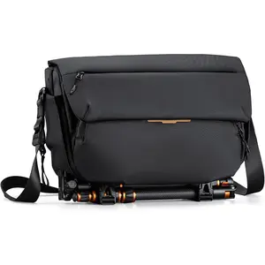 K&F CONCEPT Camera Sling Bag, 15L Camera Bags for photographers for DSLR/SLR/Mirrorless, Water Resistant Camera Crossbody Bag with 13" Laptop Compartment,Camera Shoulder Bag for Travel, Black
