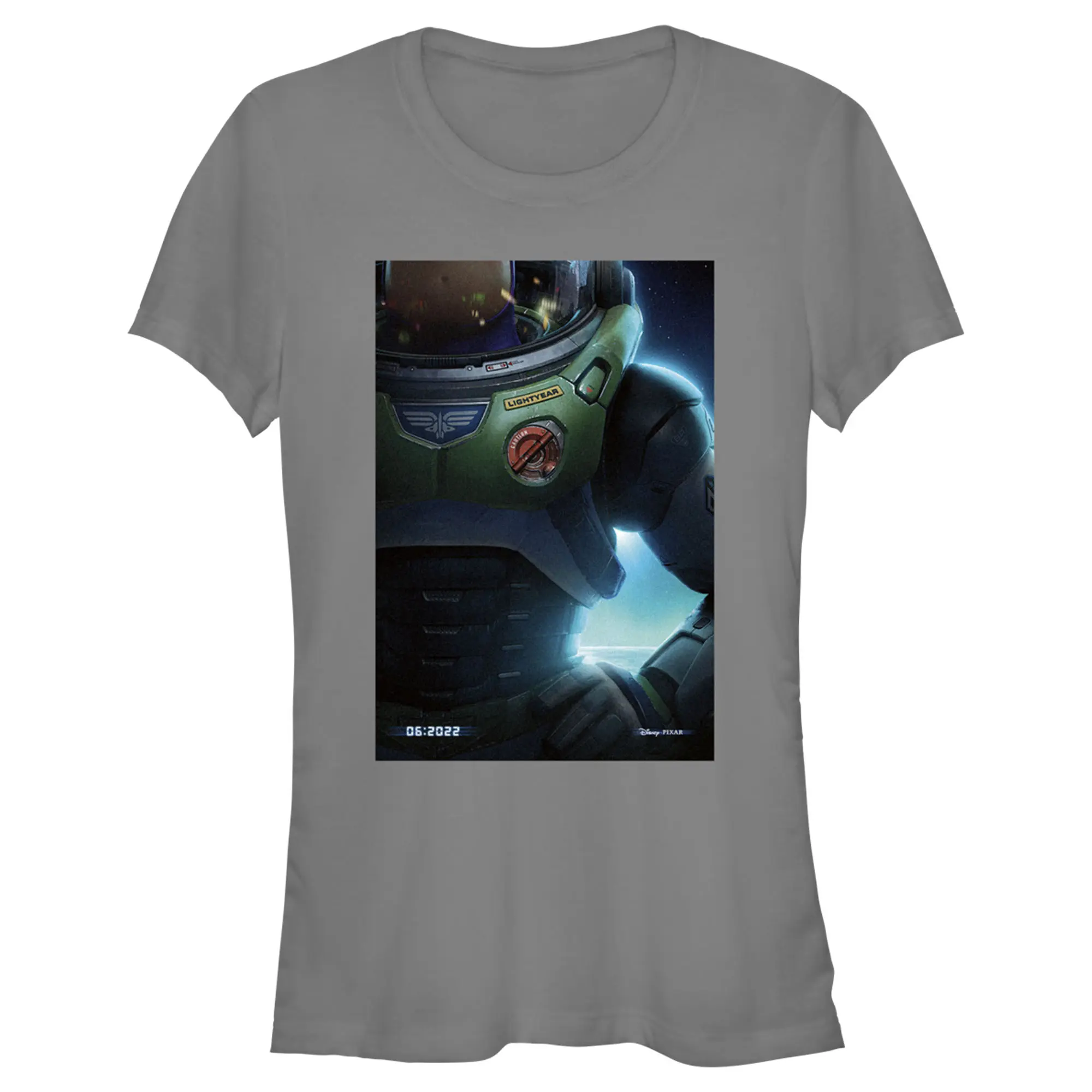 Juniors Womens Lightyear Spacesuit Poster T-Shirt