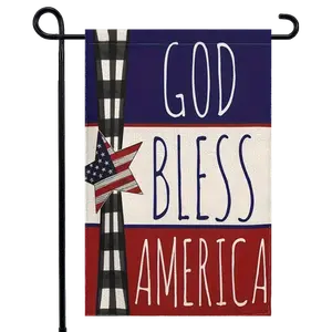 1 pc 12 x 18 Inch Patriotic Garden Flag - Double-Sided American Flag Design for Any time, Durable Outdoor Decor