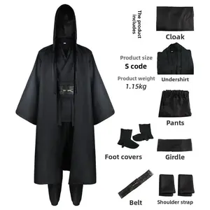 Jedi Knight Star Cosplay War Anakin Skywalker Costume Replica Rob Cloak Anime Halloween Party Outfits Clothes Plus Size Costume