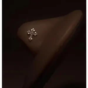 Holy Cross Nose Stud Ring Piercing