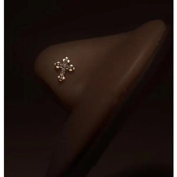 Holy Cross Nose Stud Ring Piercing