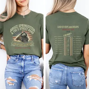 Bruce Springsteen Land of Hope Dreams Tour 2026 T Shirt, E Street Band Concert Merch, Rock Music Fan Tee, Vintage Graphic Shirt, Unisex Casual Streetwear Top