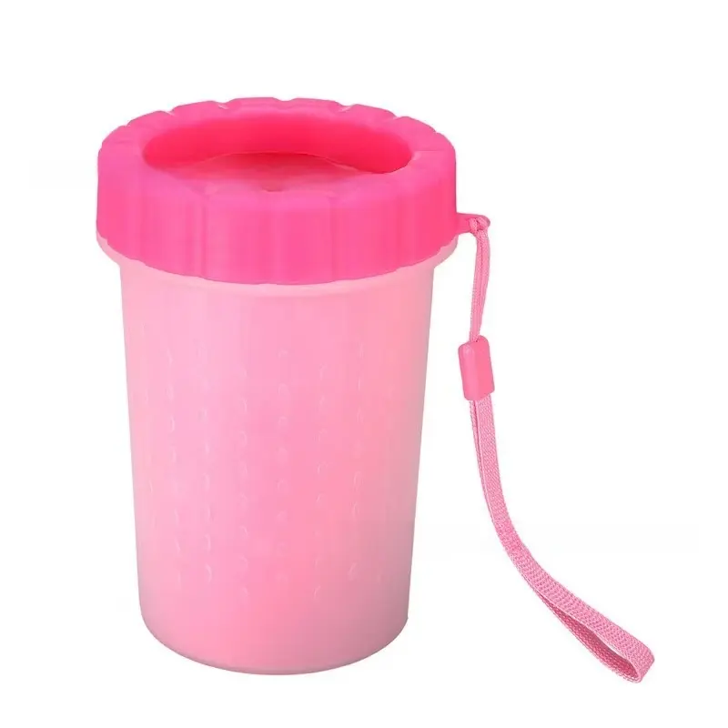 Pet foot washing cup, pink