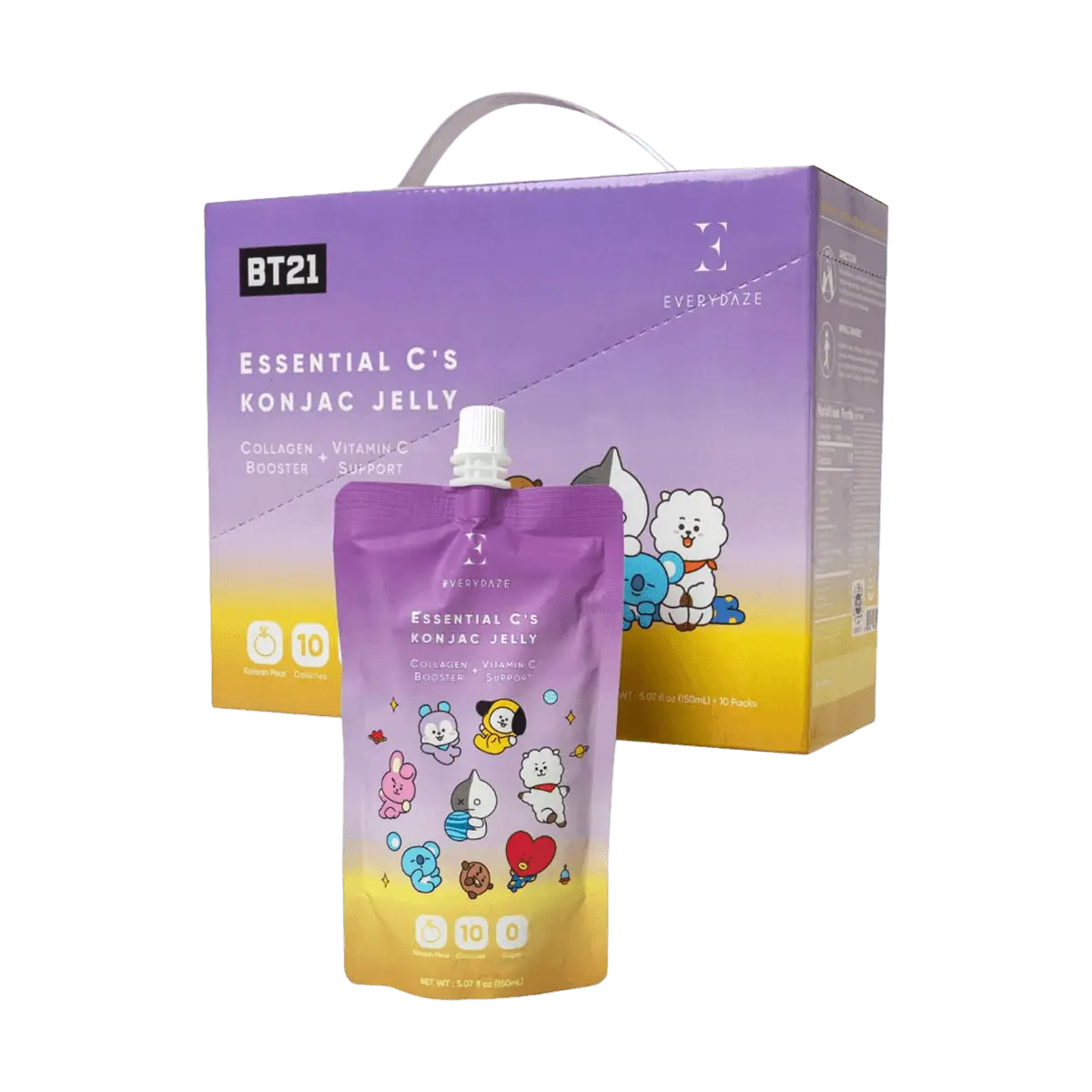 Everydaze EVERYDAZE with BT21: Essential C’s Konjac Jelly – Korean Pear, 10pcs