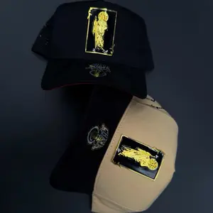 Gorra San Judas Rosario Chava Hats - High-Quality Baseball Cap with Gold Embroidery and Black Beige Options