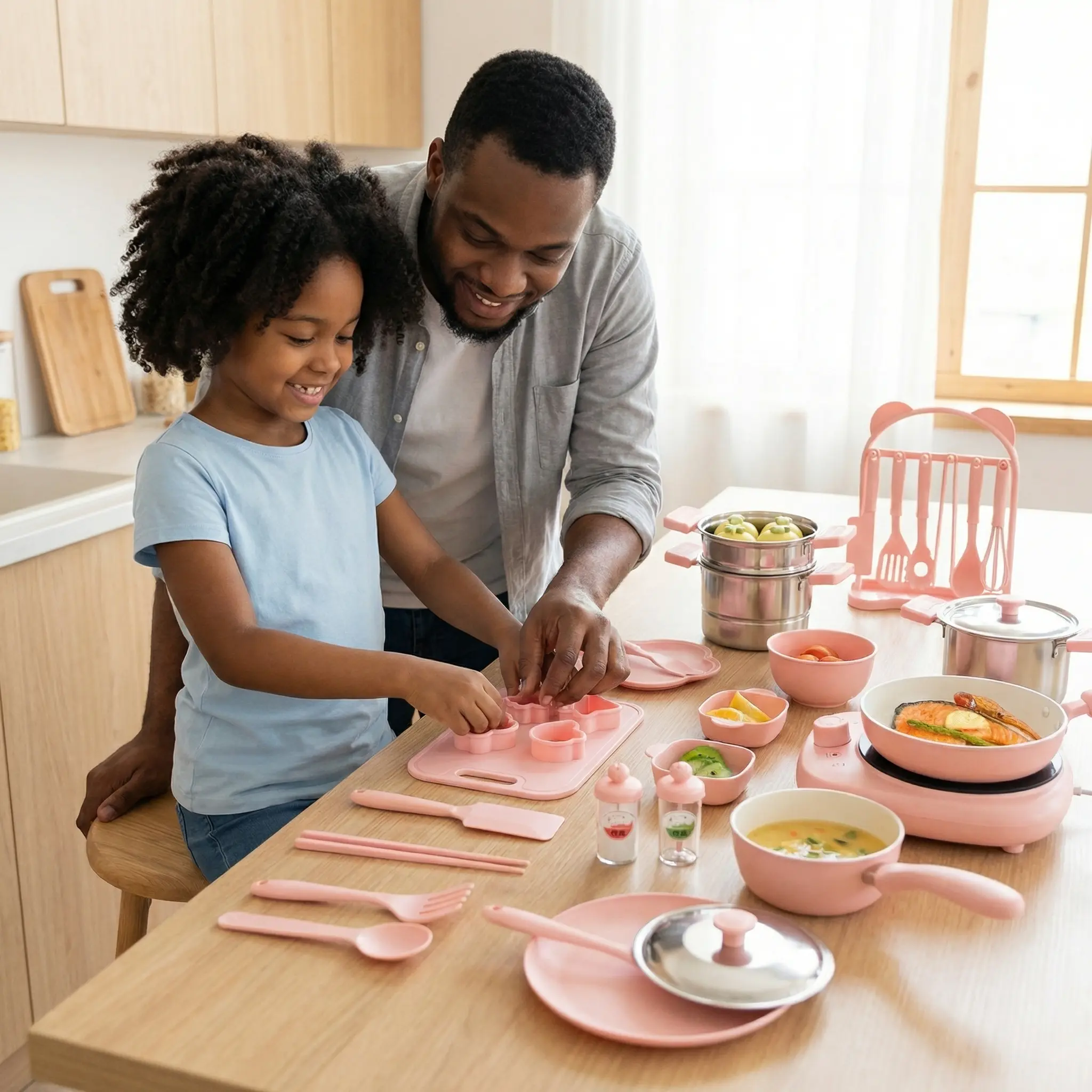 Real Cooking Simulation Kitchen Set for Kids| Safe Real Cookware ...