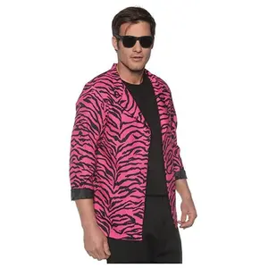 80's Zebra Blazer - Jacket Only - Pink/Black - Costume - Men - 2 Sizes