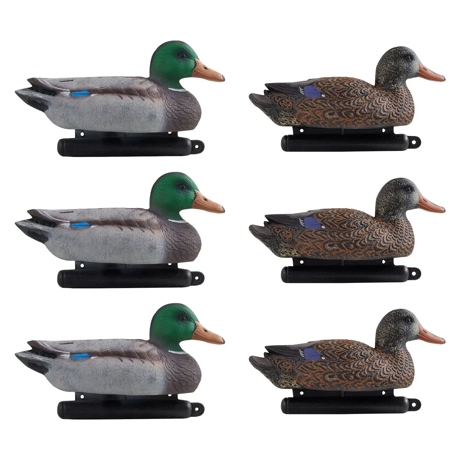 【FathersDayGift】VEVOR Duck Decoys, Realistic Floating Duck Decoys, Weight Forward Swim, Plastic Duck Hunting Decoy Outdoor for Hunting, for Pool, Pond, and Lake, Garden Yard Decoration, Easy to Carry and Use, 6-PackSummervibes
