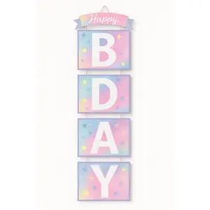 Luminous Iridescent Rainbow Birthday Door Decoration