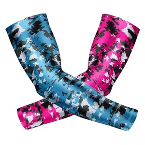 Baseball Softball Sports Compression Arm Sleeve Pink Blue Digital Camo Set Miami Vice Collection