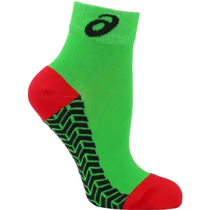 ASICS Mens Snap Down Socks Running Athletic  - Green