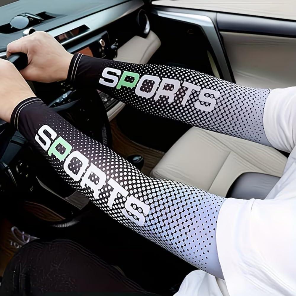 UV Protection Arm Sleeves and Face Cover Set, Solid Color Cooling Long Sleeve Gaiter for Cyclists and Outdoor Hiking, Full Sleeve