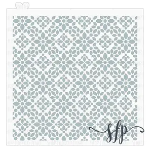 Petal Weave Floral - Stencil | Cookie Stencil, Lace, Wedding, Dress, Floral, Nature