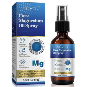 Aliver Pure Magnesium Oil Spray(60ml), Glass Bottle Spray Body Care Comfort