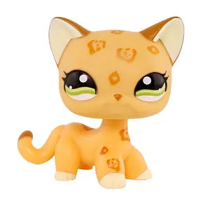 Miniature Bobble Head Shorthair Cat Figure Toy for Kids Xmas Birthday Gift LPS Collection