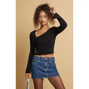 Beverly and Beck Women's Sophia Asymmetrical Tie Sweater