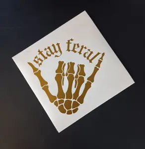 Stay Feral Vinyl Decal/Sticker - Customizable Vinyl Decal with Permanent Adhesive, Available in Various Colors, Sizes from 4" to 12"