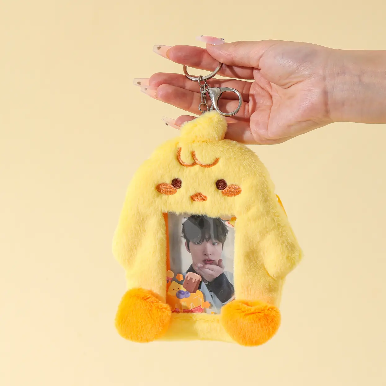 YELLOW DUCK PLUSH PHOTOCARD HOLDER