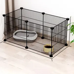 Pet Iron Fence for Home, Portable Wire Mesh Cage for Dogs Cats Rabbits, Indoor Isolation Net, Easy to Carry, Durable Design