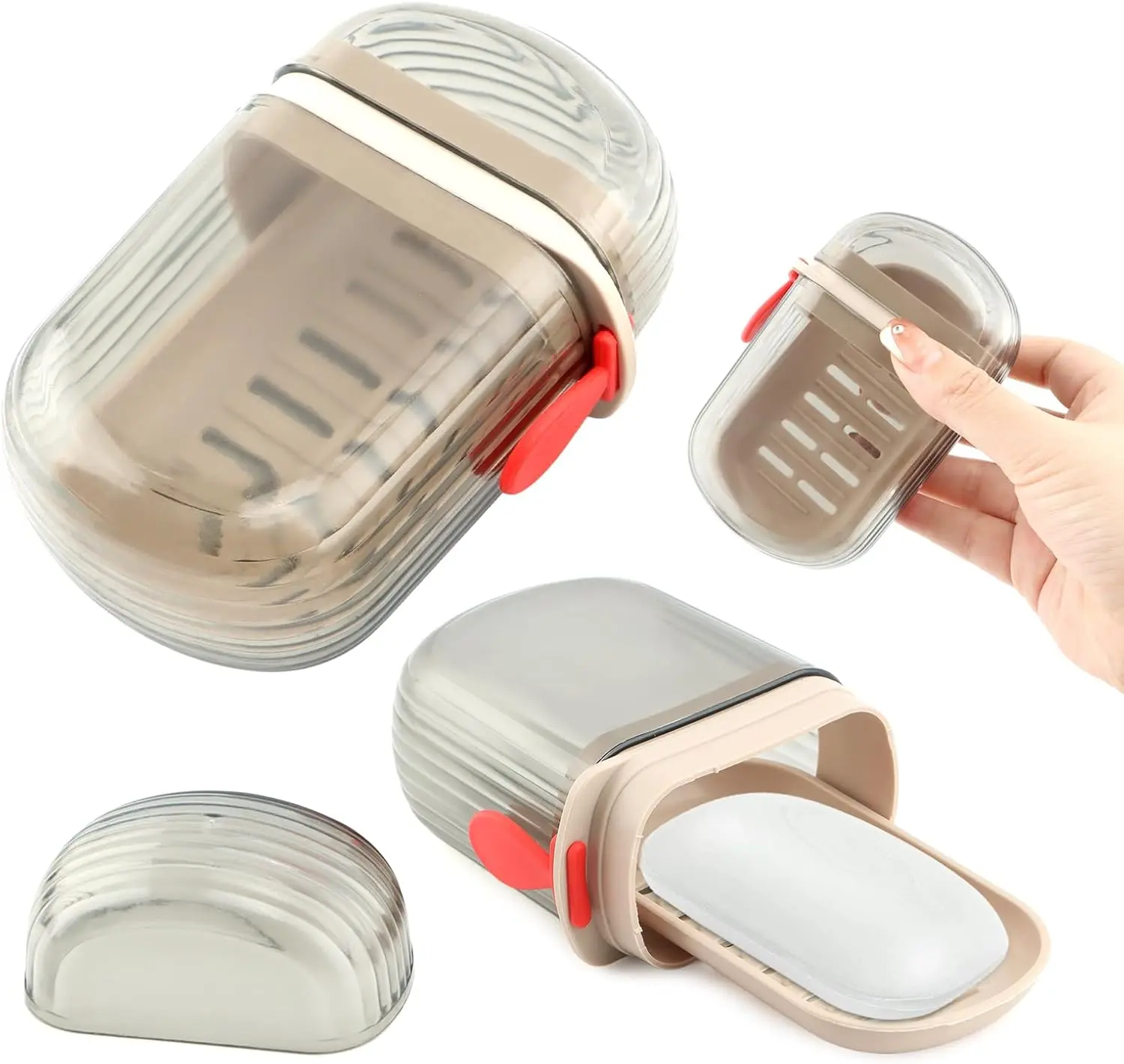 Travel Soap Case Transparent Leakproof Soap Container with Lid Portable Bar Soap Holder for Traveling Bathroom Shower Gym School Camping Vacation Outdoor