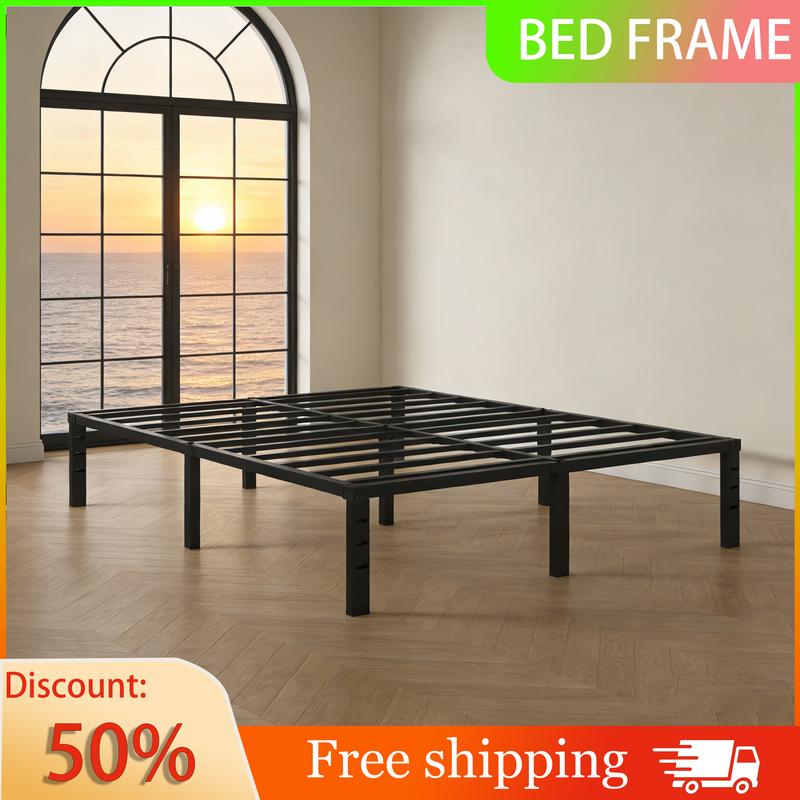 Edenza-Twin Bed Frames, 14 Inch  16 Inch  18 Inch Heavy Duty Metal Platform Bed Frame Twin Size Support Up to 3500 lbs, No Box Spring Needed/No Shaking/Steel Slat Support/Noise Free/Easy Assembly