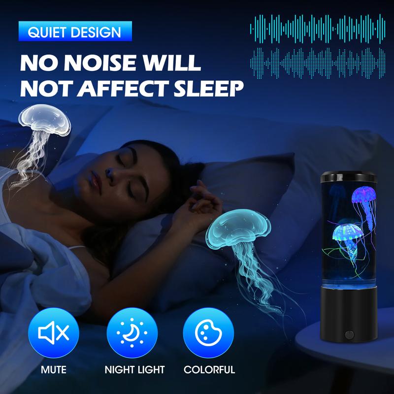 Portable Jellyfish Lamp Multipurpose 7 Color Changing LED Ambient Light with Remote Control & USB Cable for Home Office Bedroom Decor Ideal Gift Portable Jellyfish Lamp Multipurpose 7 Color Changing LED Ambient Light with Remote Control & USB Cable for Home Office Bedroom Decor Ideal Gift