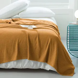 Cooling Blankets, 100% Rayon Derived from Bamboo, Summer for Hot Sleepers, Lightweight Blankets for Seasons(Navy, 90*108)