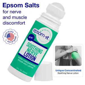 Epsom-It Soothing Nerve Lotion - Epsom Salt Magnesium Lotion & Topical Magnesium Cream with Capsaicin & Arnica for Sore Muscles & Better Sleep, 3oz