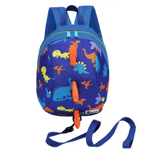 Toddler Mini Backpack with Leash for Kids, Anti-Lost Harness Bookbag for Boys & Girls 1-2 Years Old, Deep Blue, 18cmx11cmx26cm, Ideal for School & Outings