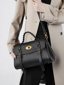 Genuine Leather Women's Handbag, Shoulder Crossbody Bag, Fashionable Bag, Suitable for Daily Use, Going Out, Work, Simple Large Capacity Women's Bag, Leather Crossbody Bags, Leather Satchel
