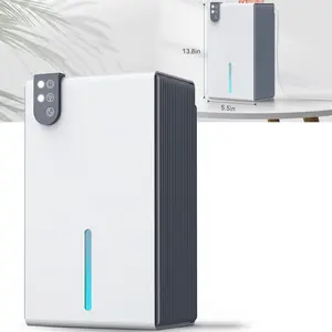 Portable dehumidifier, great for bedrooms, basements and garages, for high humidity or very humid areas, White