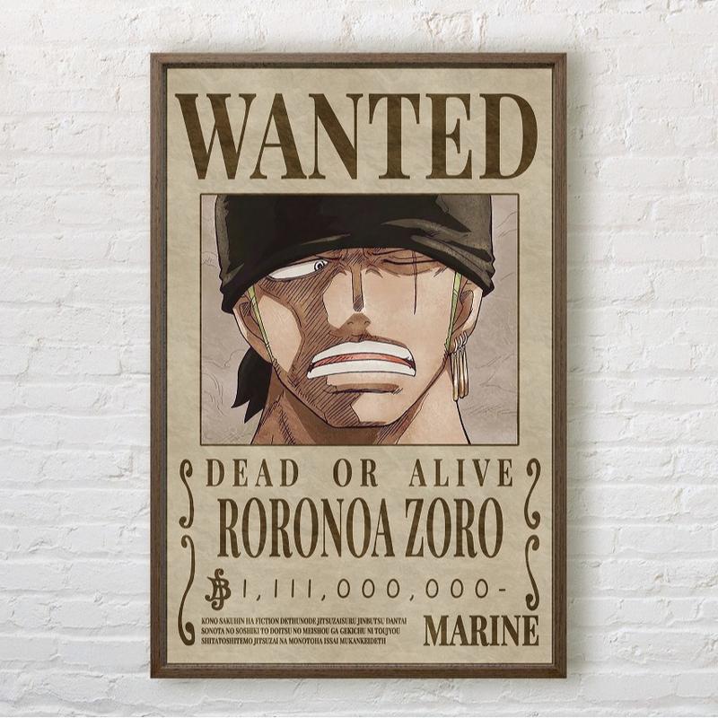 One Piece Wanted Posters UPDATED POST-WANO Japanese Anime Poster Roronoa Zoro