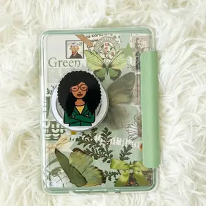 Daria’s Kindle Grip, Melanin Girl With Book Phone Grip, Magnetic Phone Grip for Kindle & Books, Black Beauty Girl Read Books Accessory