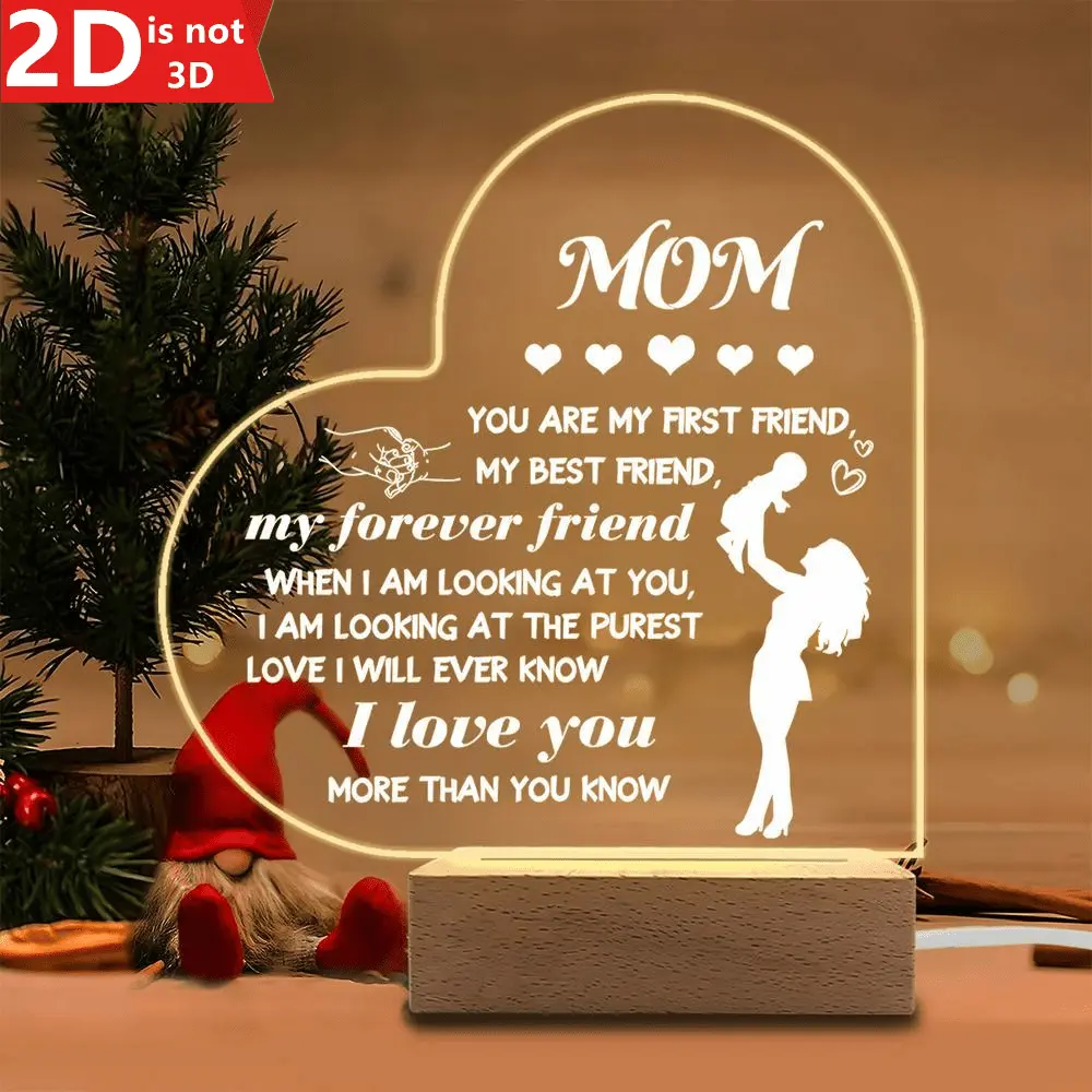 Acrylic Night Light — Heartfelt Gift for Birthday, Christmas & Long-Time Friends.
