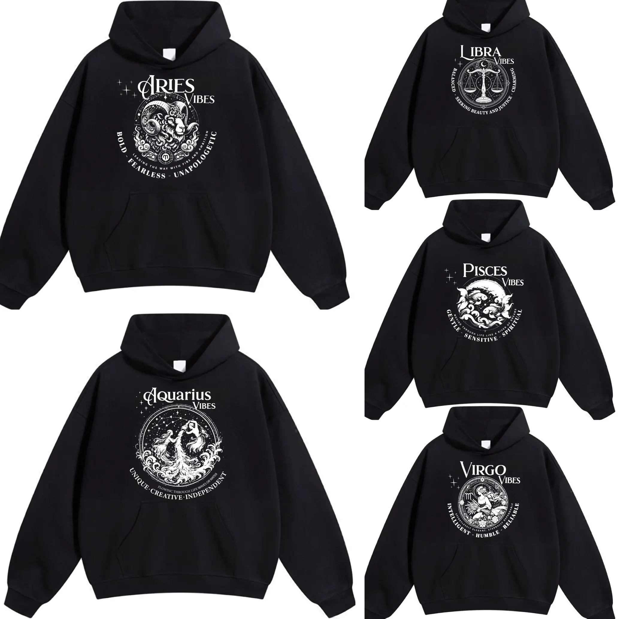 Full 12 Zodiac Hoodie, Minimalist Astrology Sign Pullover Hoodie, Trending Valentine's Unisex Graphic Hoodie, Casual Outfit, Comfortable Menswear & Womenswear Top, mama shirts
