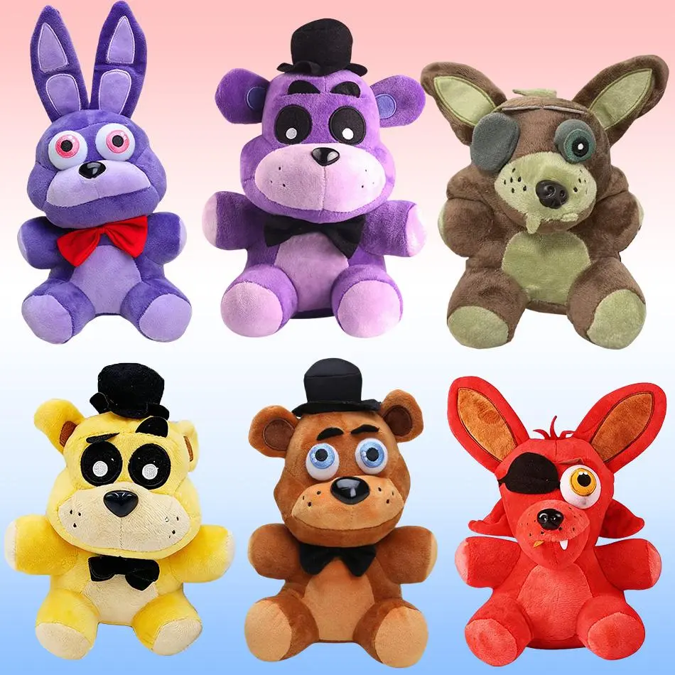 New Hot Freddy Fnaf Cute Plush Toys Doll Bonnie Bear Foxy Cartoon Stuffed Doll Freddy Toys For Children Fans Gifts