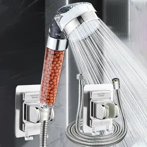 Wall Mounted Shower Head 3-Piece Set, Hand-Held High-Pressure Water-Saving Spray, Ideal for Dry Skin & Hair Care, Handheld Showerhead Set