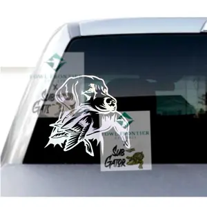 Dog with Duck, lab with Duck, hunting dog decal -Hunting Sticker in Various Colors and Sizes Perfect for Vehicle Decor and Conversation Starter Vinyl Car Decals