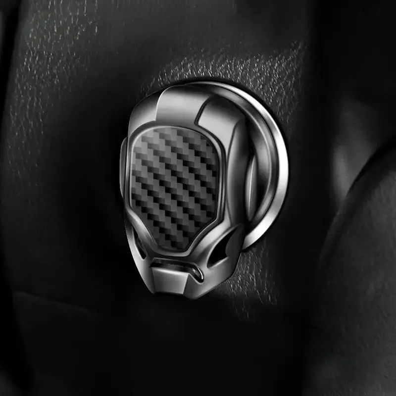 3D Metal Engine Ignition Start Stop Push Button Sticker, One Button Ignition Key Decorative Switch Button Cover, Car Interior Accessories