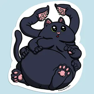 A Few Burnt Hairs | Chonk Displacer Beast Sticker for Decor | Dungeons & Dragons Monster Stickers | Cute Chunky DnD Monster Stickers