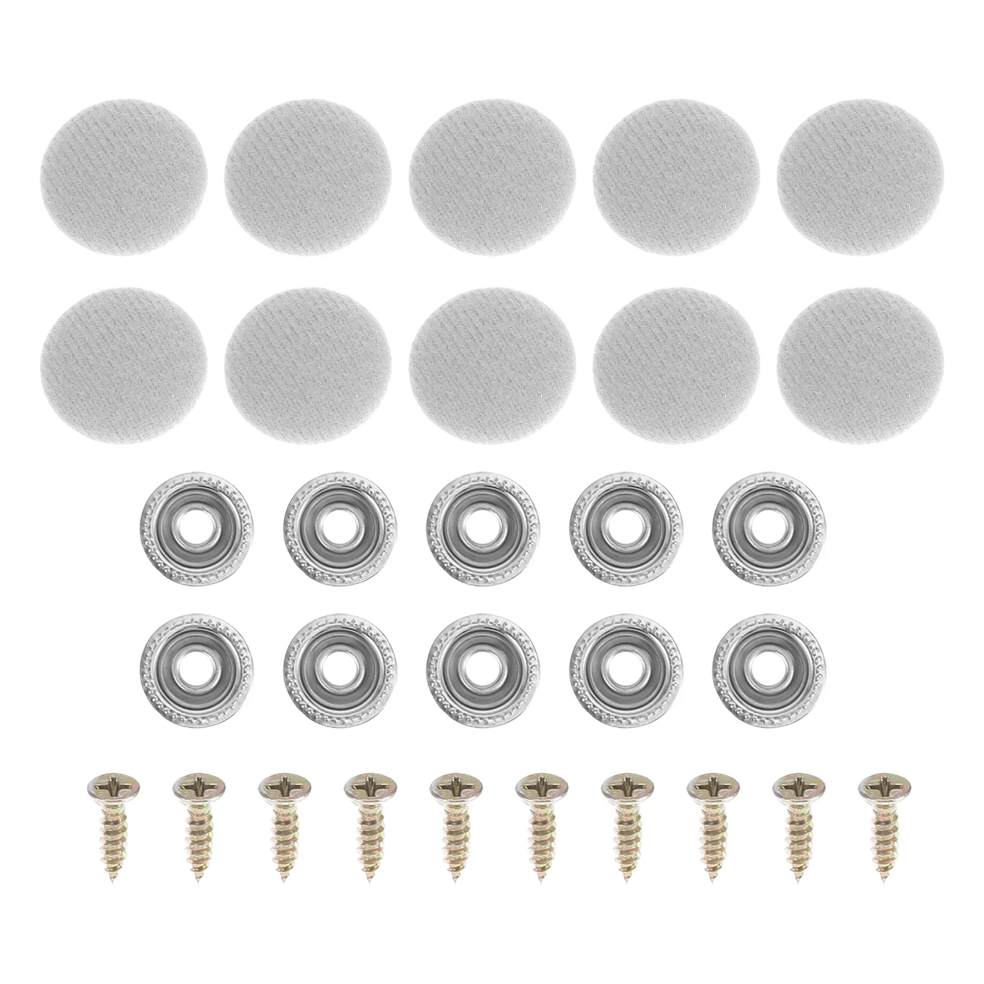 Headliner Button Buckle Repair Clip, Car Roof Interior Ceiling Fixing Roof Snap Rivets Retainer Metal Lint Gray, 10pcs