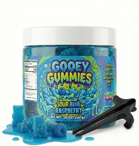 Sour Gooey Ultimate Mix Gummies in Sour Oozie Liquid Sour Blue Raspberry Raz Wet Candy Snack Multiple Size & Flavors