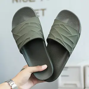 Men'S Fashion Open-Toe Slippers, PVC Material Anti-Slip And Wear-Resistant Comfortable