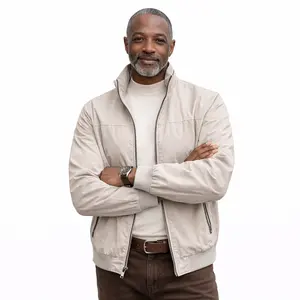 Enzo Men’s Spring Lightweight Car Coat – Sand