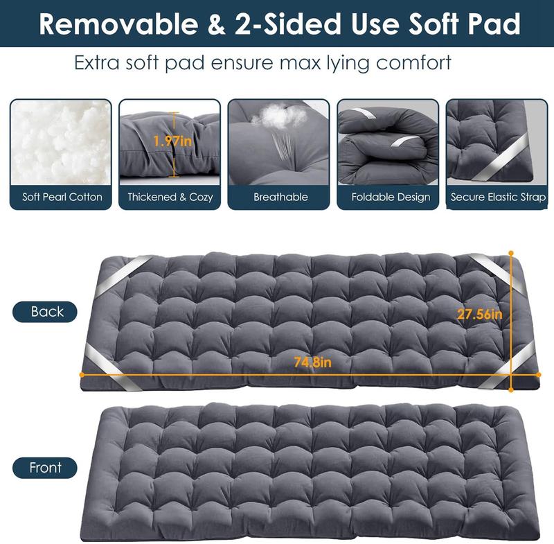 Portable Folding Outdoor Bed with Carry Bag for Adults Kids Heavy Duty Cot for Traveling Gear Supplier Office Nap Beach Vacation and Home Lounging for Courtyard Outdoor Rest, Foam Mats