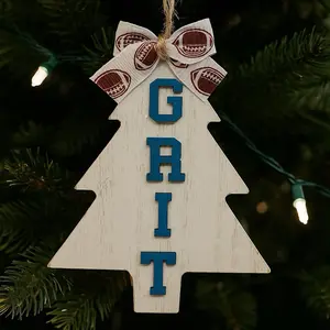 Wooden Christmas tree ornament